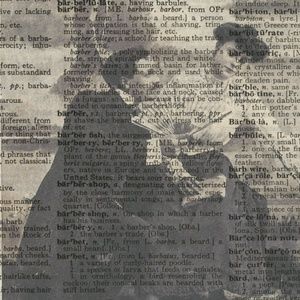 Romantic Couple Antique Print on Vintage Dictionary Page - postcard printed
